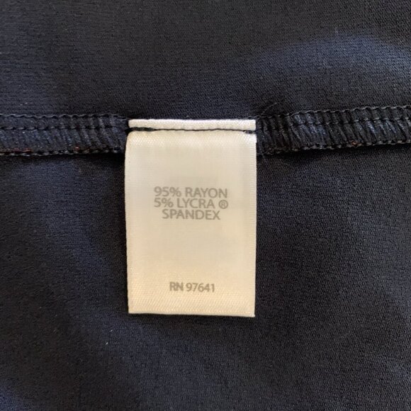 J Jill Wearever Collection Womens L Dress Short Sleeve Knit Navy Pink Geo Print - Picture 10 of 15